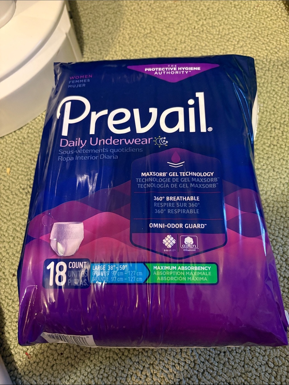 4 Packs-Prevail Per-Fit Daily Underwear *Size: Large